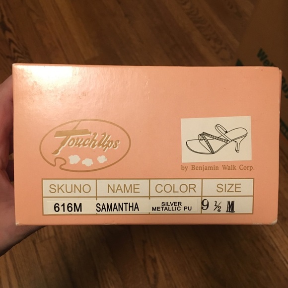 Touch Ups Silver Metallic Heel Sandals 👠 Size 9.5 - Picture 3 of 8